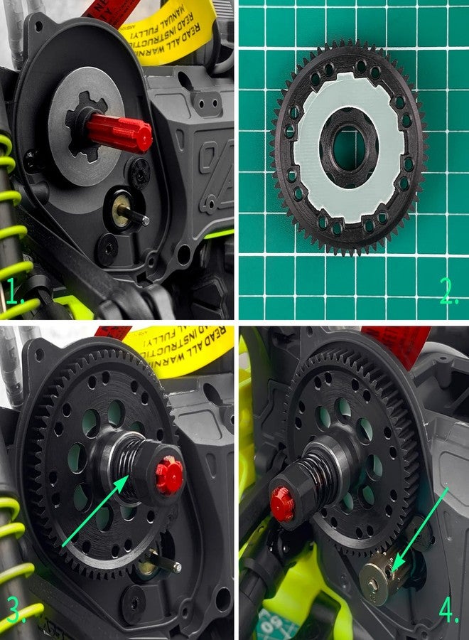 ترس رئيسي من الفولاذ الكربوني 61T من LSG 0.8M لسيارة Arrma 1/10 Gorgon 4x2 Mega 550 Brushed Monster Truck RTR-ARA3230ST1 RC - Image 4